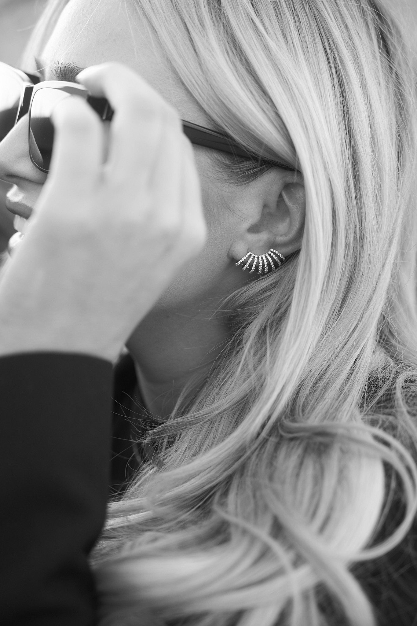 'LOUISE' 8 Row Diamond Cuff Stud - Single