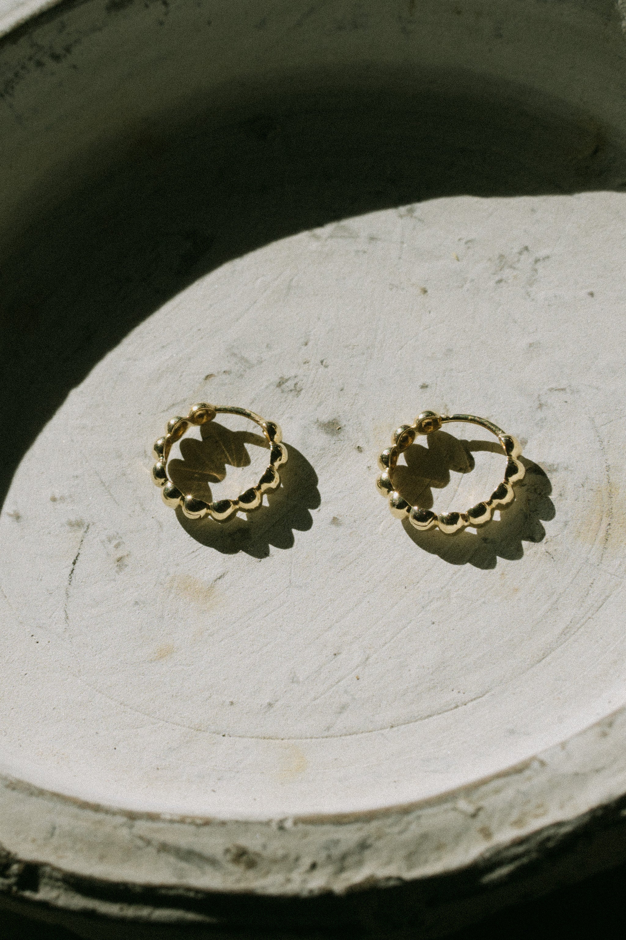 'LOGAN' Gold Ball Hoops