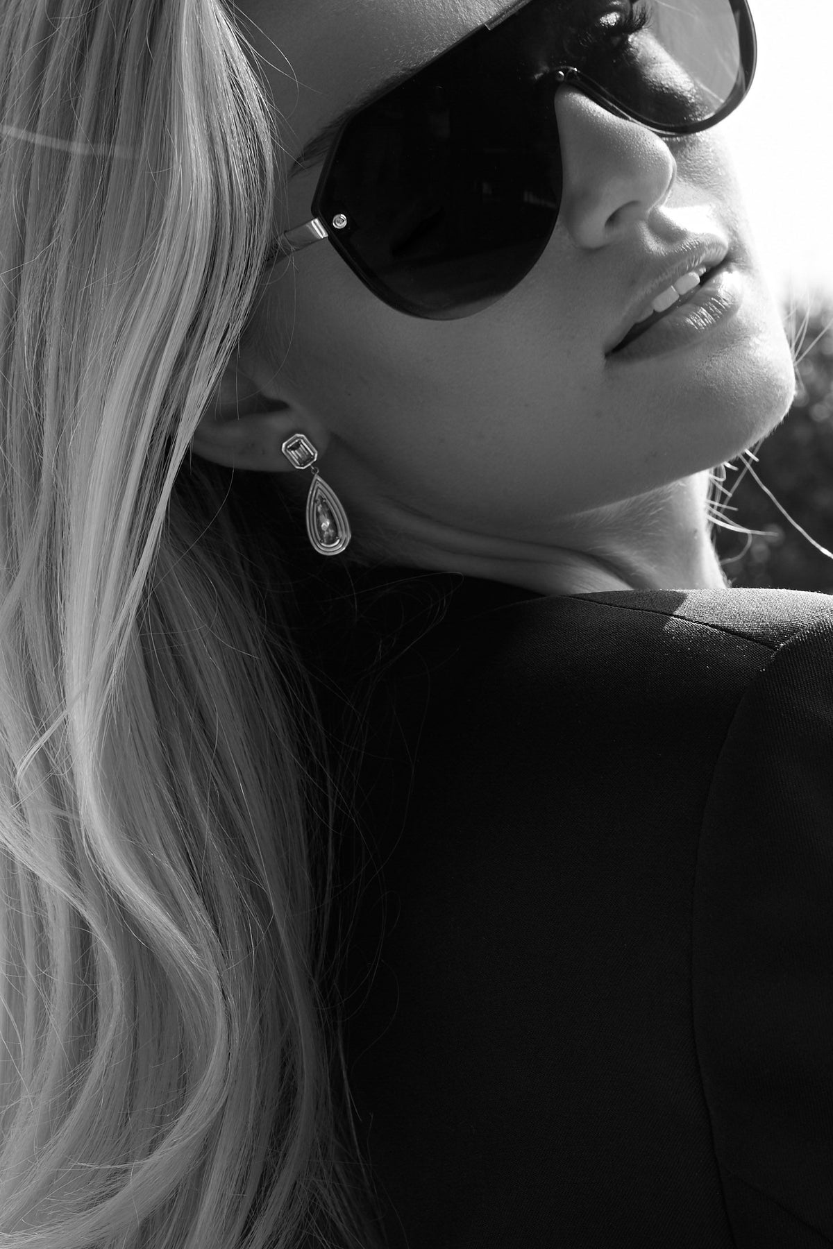 Pink Rose Drop Earring