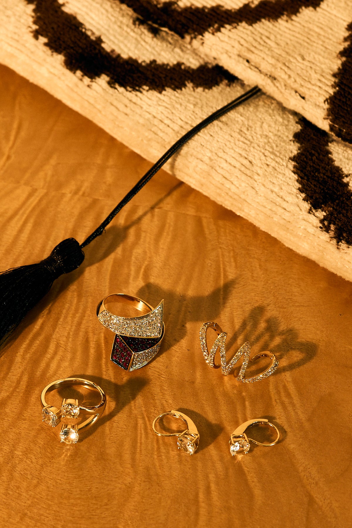 Big multi wrap diamond cuff