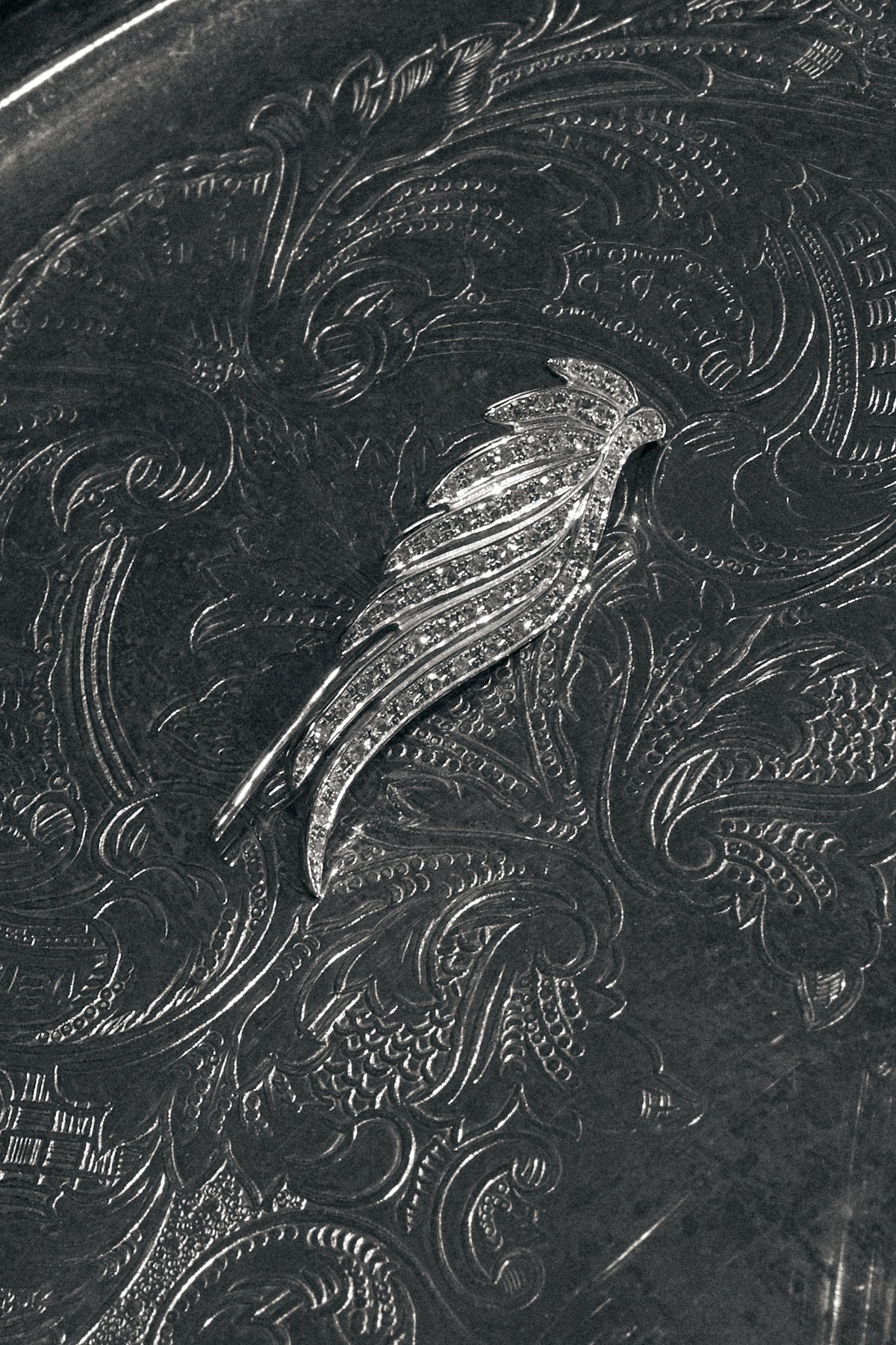 Angel wing crawler earring
