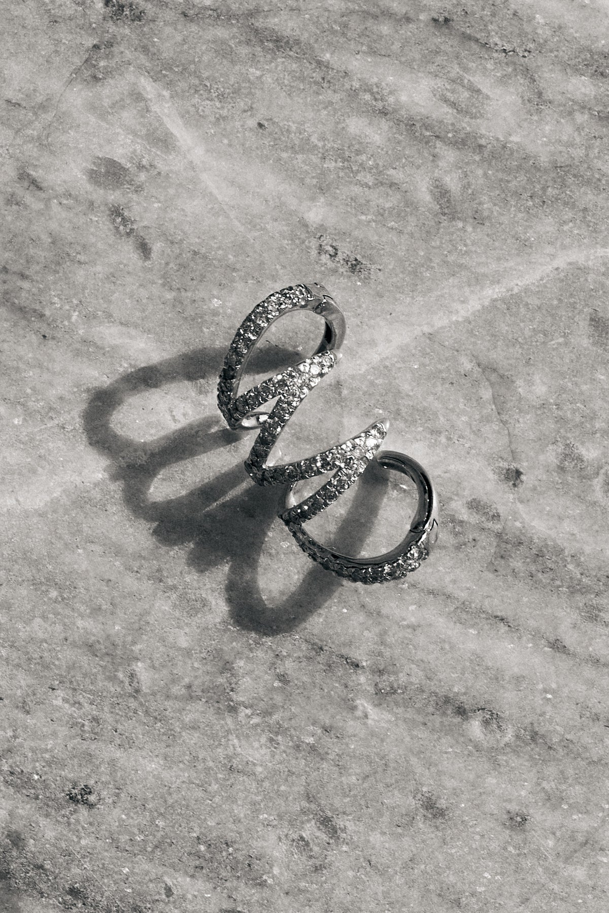 Big multi wrap diamond cuff
