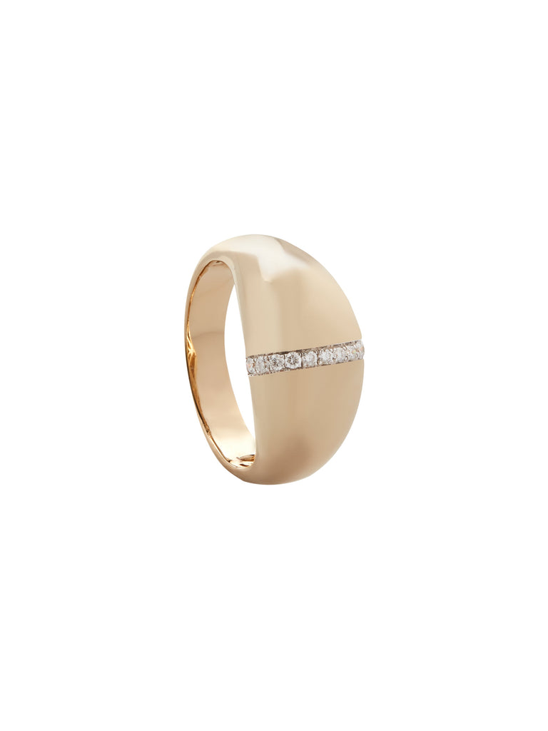 Tall Oval Cocktail Ring w Diamonds